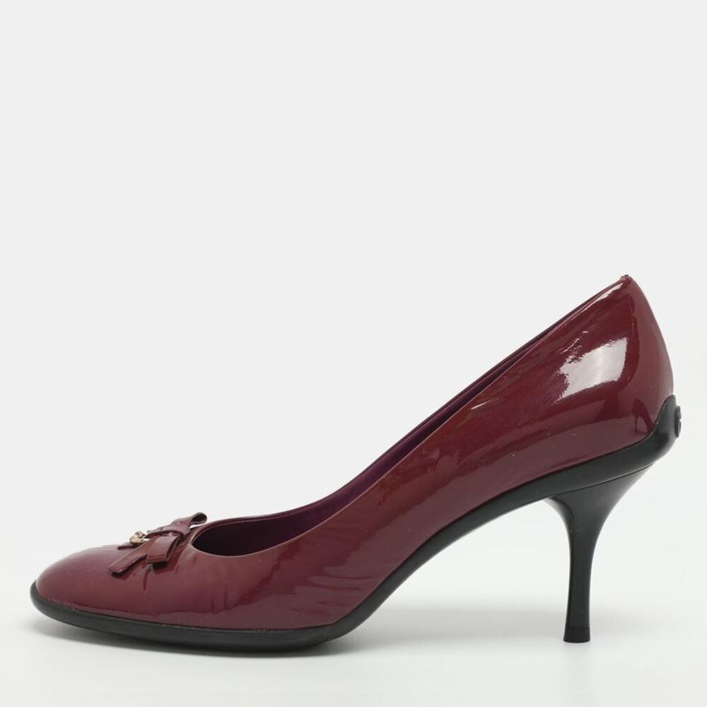 Gucci Bow Size 40 Purple Patent Leather Pumps